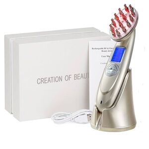 Silver Beauty Device with Red LED Lights